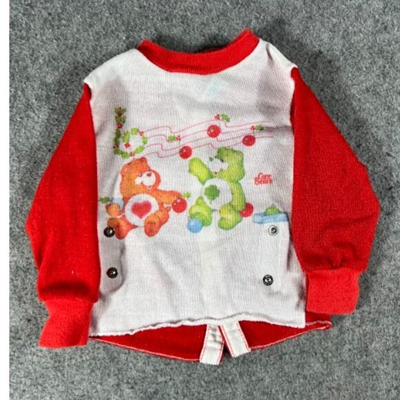 Carter's Other - VTG 70s 80s Carters Care Bears Christmas Crewneck Sweater Infant 12mos Back Snap